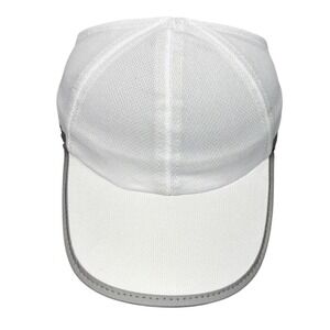 Chic Play Hat Cap Strap Back White Gray Ponytail Mesh Reflective Running Womens